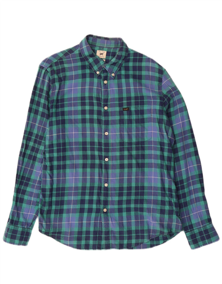 LEE Chemise Regular Fit Homme Grand Carreau Bleu Coton