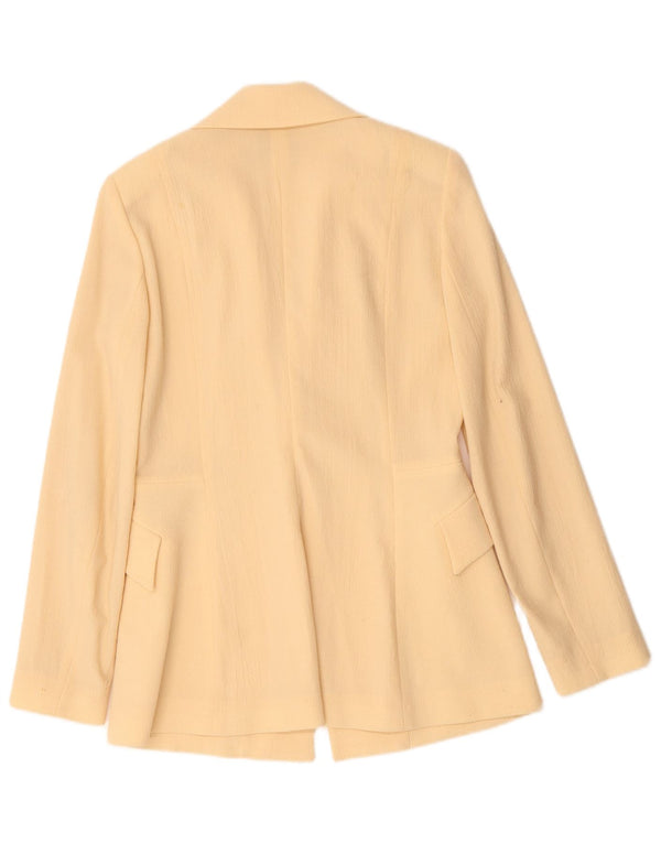 Kenzo Veste Blazer 2 Boutons Femme EU 40 Laine Beige Moyen