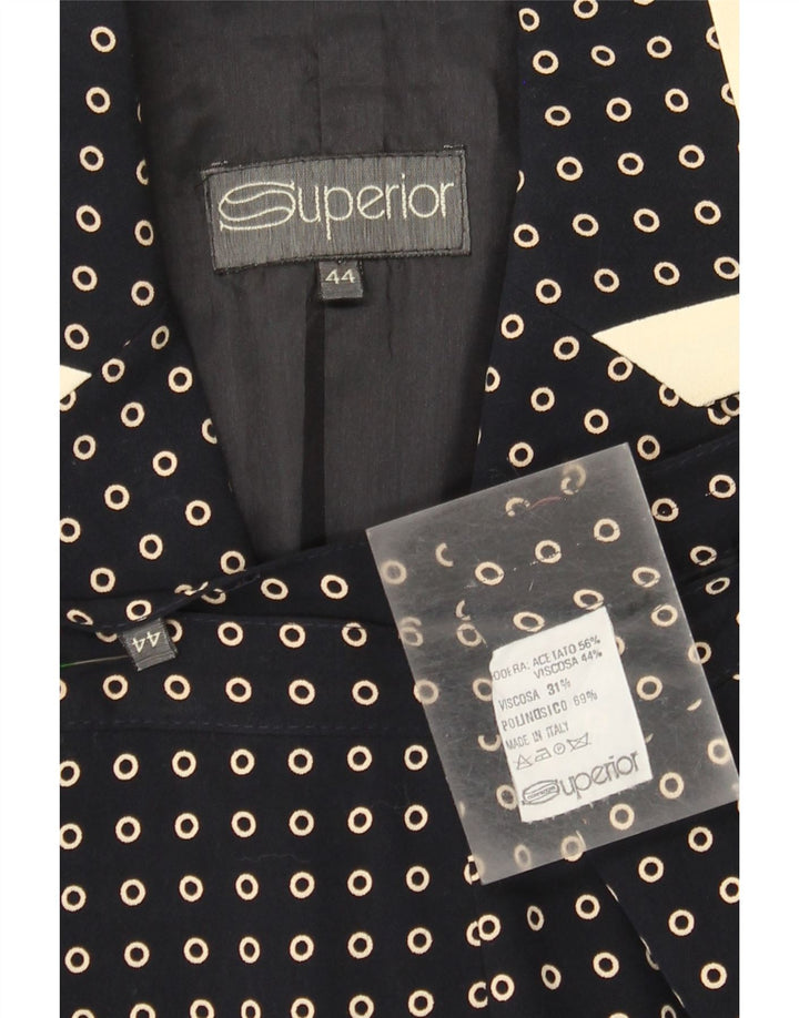 SUPERIOR Ensemble jupe 2 pièces pour femme IT 44 Medium W30 Bleu marine à pois