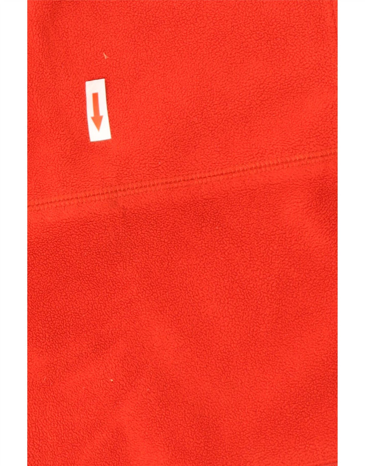 Asics Pull Polaire Zip Neck Femme Rouge Moyen Polyester