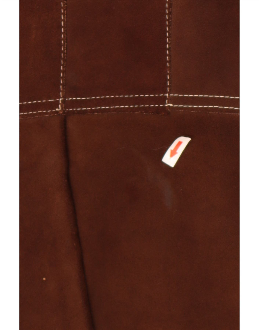 gilet en daim femme vintage UK 12 brun moyen