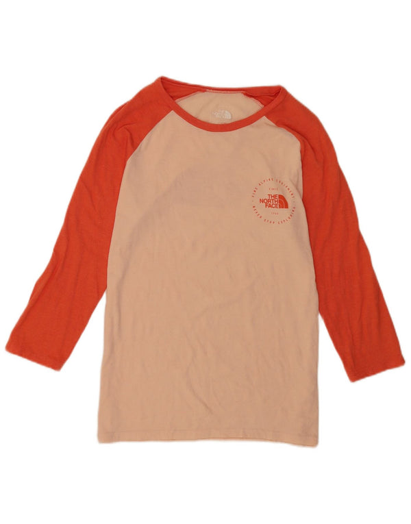 The North Face Haut graphique pour femme à manches 3/4 UK 12 Rose moyen Colourblock