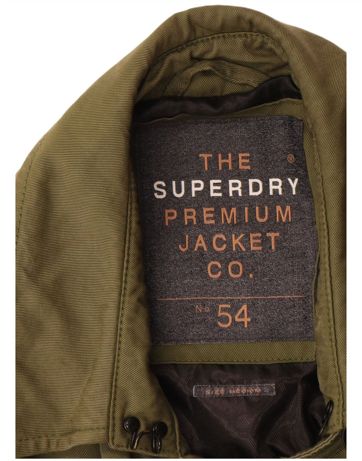 Superdry Pardessus Femme UK 14 Kaki Lyocell Moyen