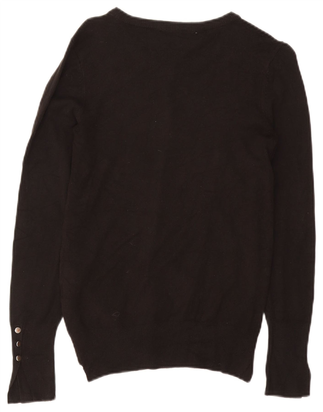 Zara Cardigan Femme Pull UK 10 Petit Viscose Noir