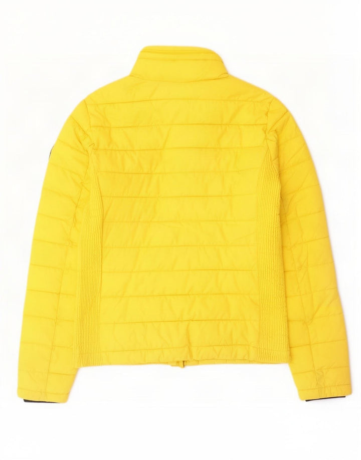 Superdry Veste rembourrée pour femme UK 12 Polyester jaune moyen