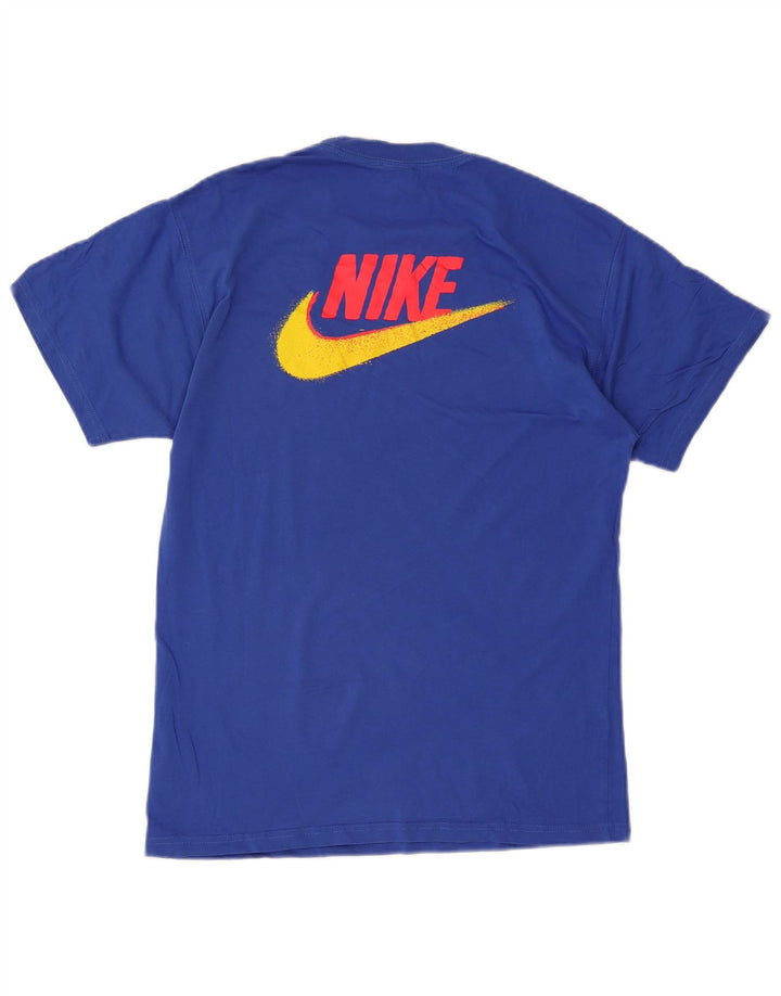 Nike T-shirt graphique pour homme, petit, bleu, coton