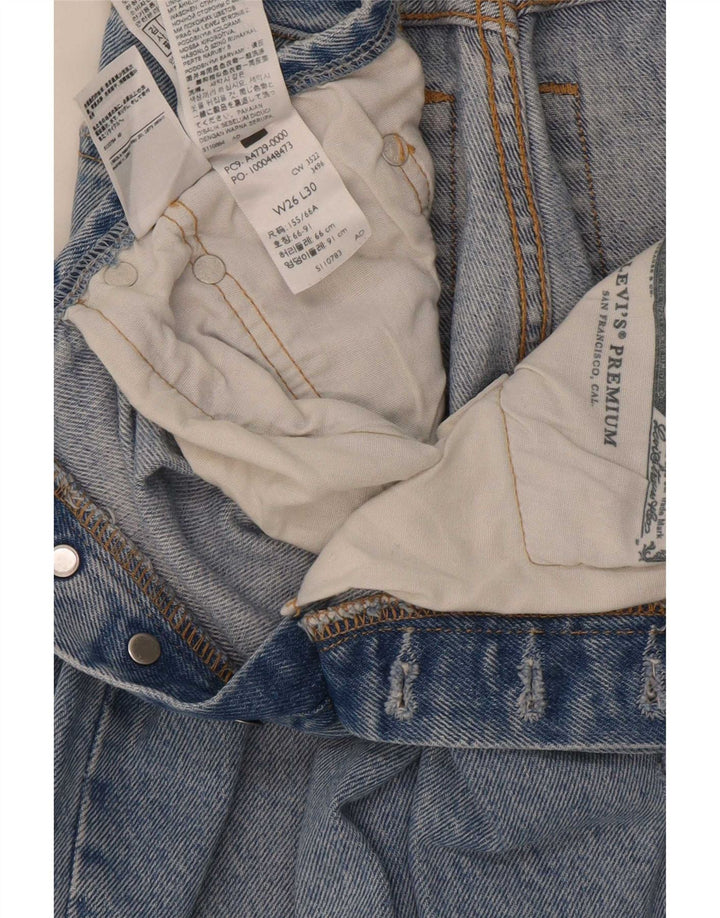 Levi's Jean Droit Effet Déchiré W26 L30 Femme Bleu Coton