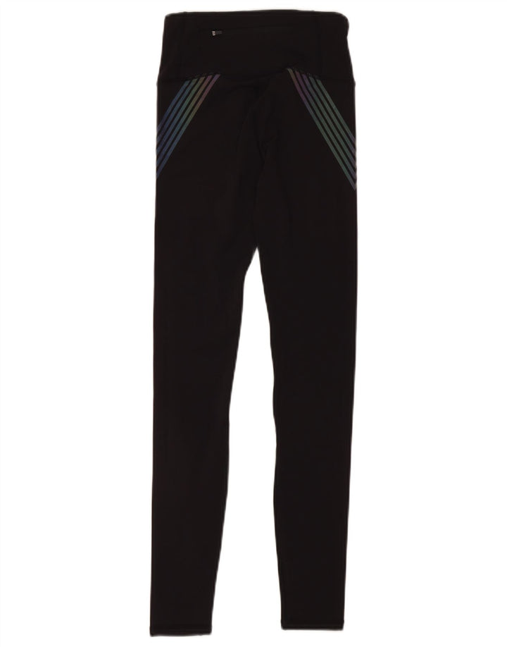 SUPERDRY Leggings graphiques pour femmes UK 6 Small Noir Polyester