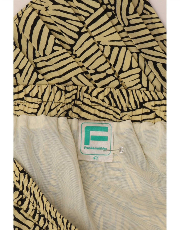Frankenwalder Jupe Plissée Femme IT 42 Medium W30 Jaune Géométrique