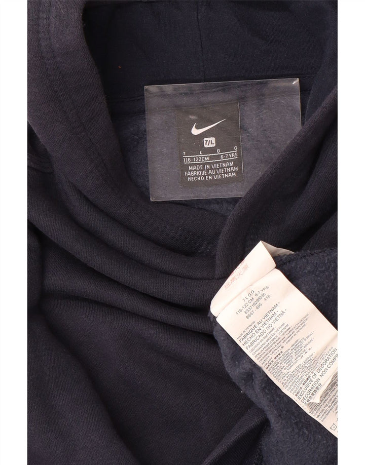 NIKE Pull à capuche garçon 6-7 ans Large Bleu Marine Coton