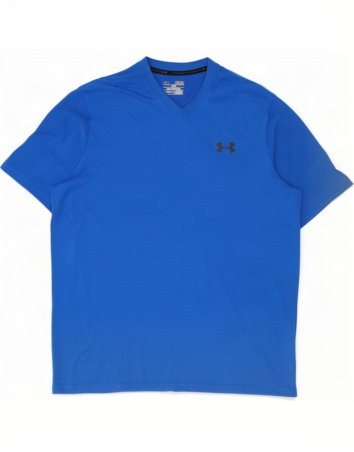 Under Armour Tee-Shirt Heat Gear Homme Bleu Moyen Polyester
