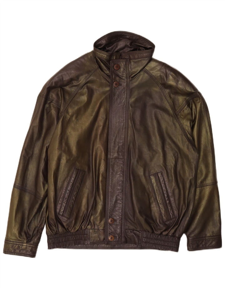 Cabrini Veste en cuir pour homme EU 48 Cuir kaki moyen