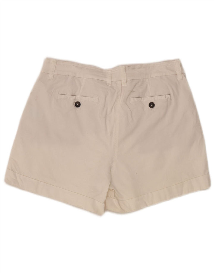 Short Chino Boden Femme UK 12 Medium W30 Coton Blanc