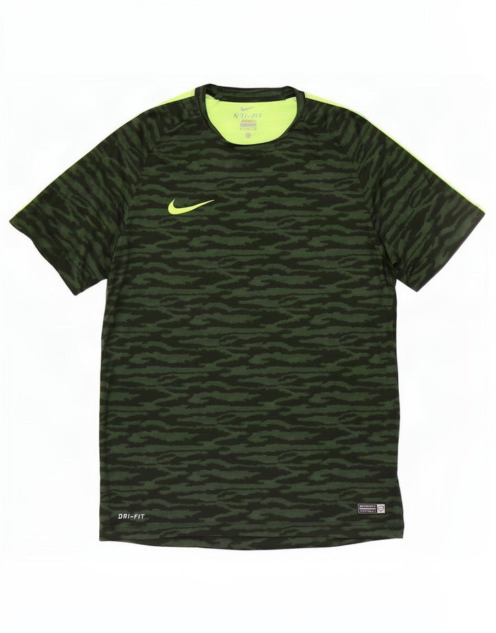 Nike Homme Dri Fit T-Shirt Haut Vert Camouflage Polyester