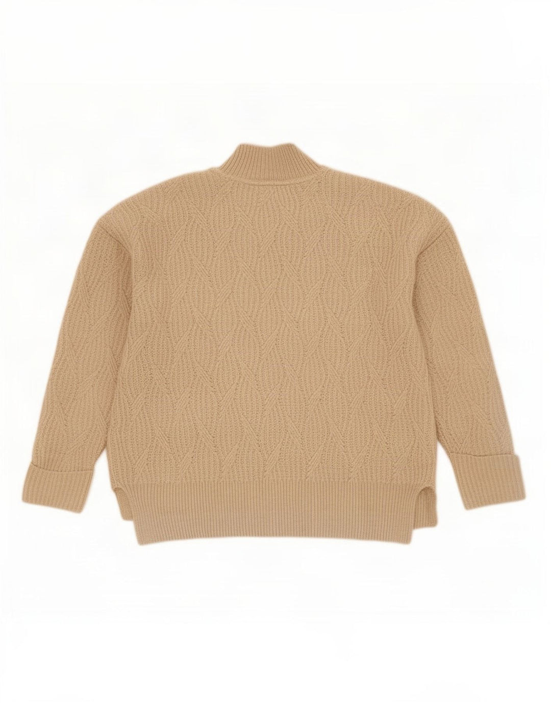 Fat Face Pull surdimensionné à col roulé pour femme UK 10 Petit Beige