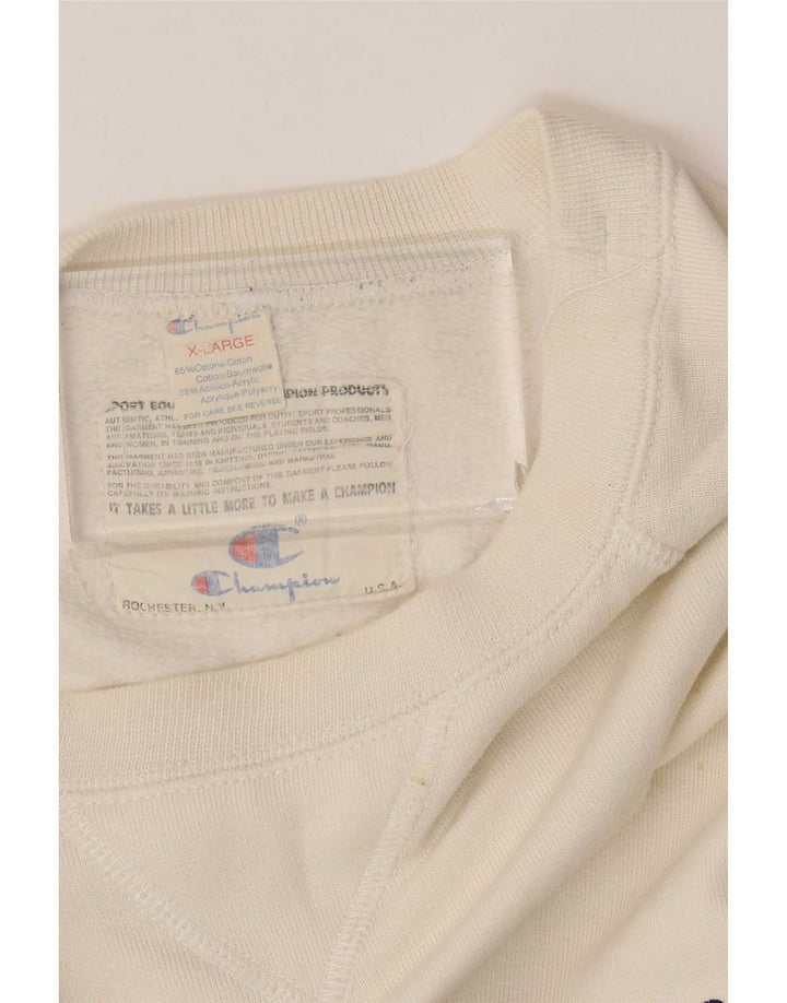 Champion Sweat-Shirt Graphique Homme XL Coton Blanc