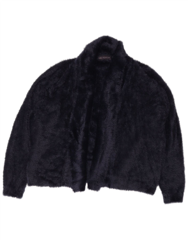 Marks & Spencer Pull Cardigan Femme UK 18 XL Bleu Marine Polyamide