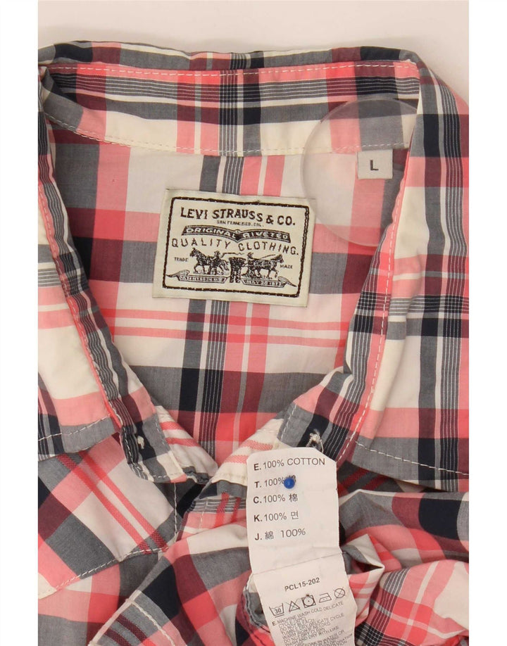 Levi's Chemise à Manches Courtes Homme Multicolore Check Cotton Western