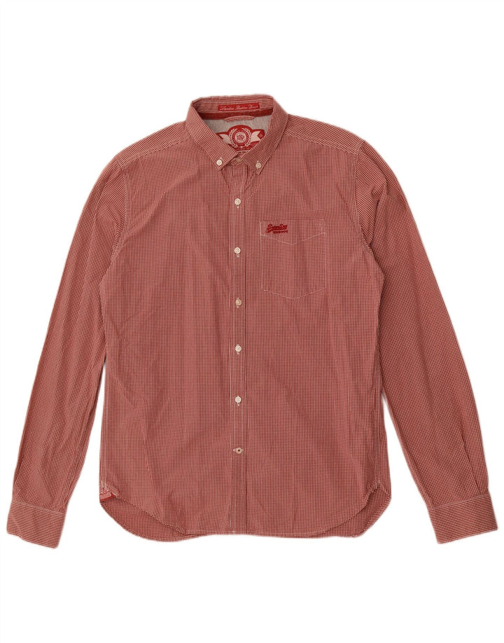 Superdry Chemise Homme Large Rouge Vichy Coton