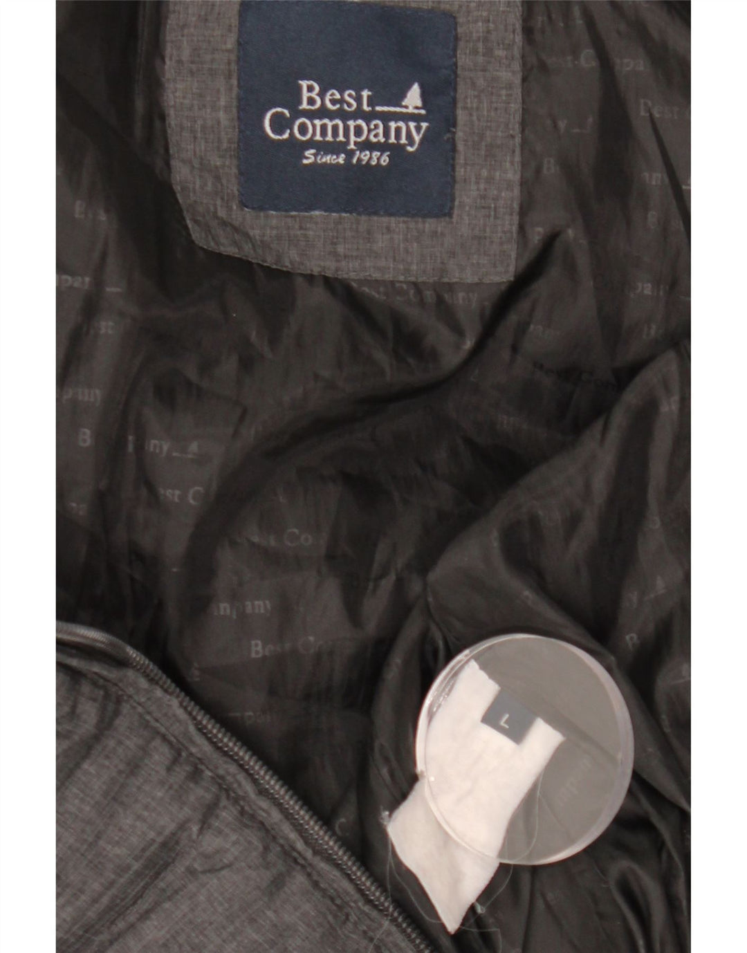 BEST COMPANY Veste matelassée pour femme UK 14 Large Gris