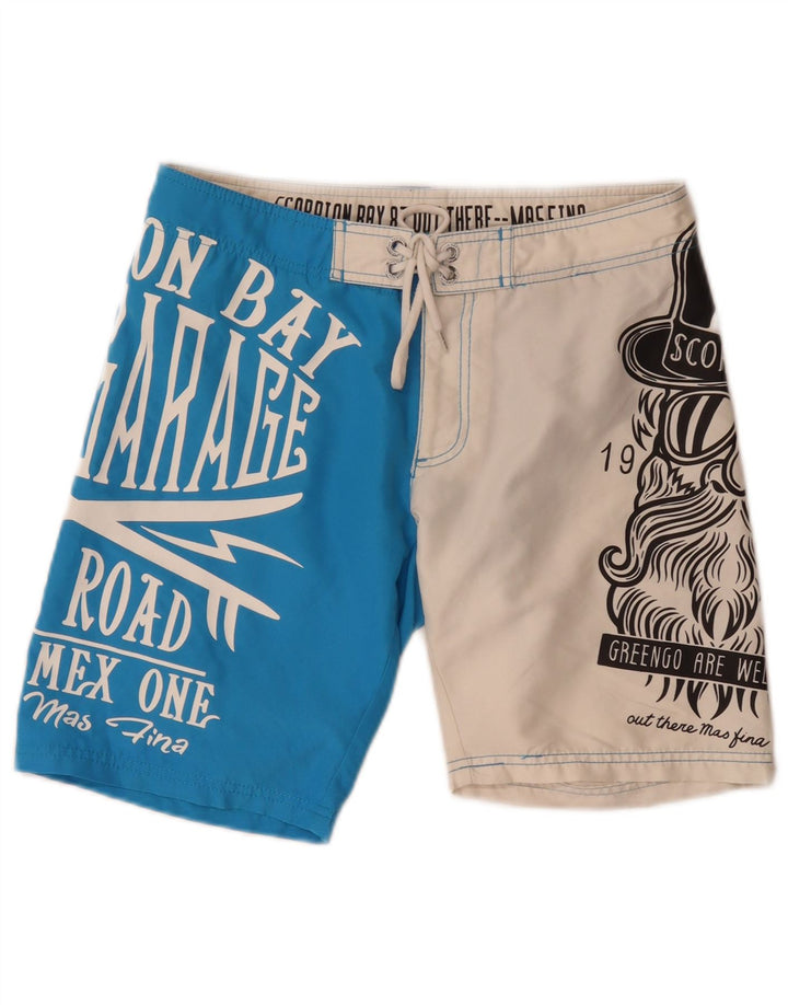 Scorpion Bay Short de Bain Graphique Homme Bleu Moyen Polyester Colorblock