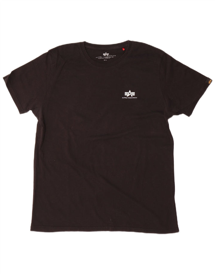 Alpha Industries T-Shirt Homme Haut XL Noir Coton