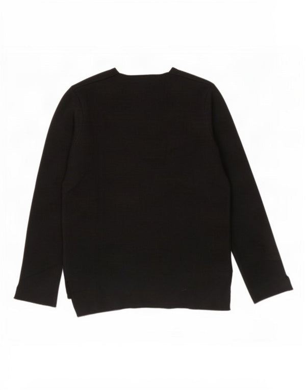 Zara Pull col V pour femme UK 16 Large Noir