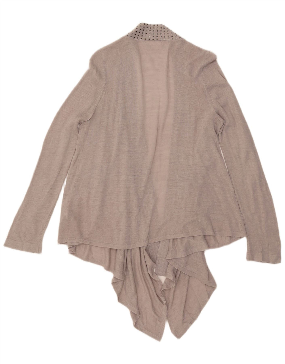 Marks & Spencer Haut cardigan asymétrique pour femme UK 14 Acrylique gris moyen
