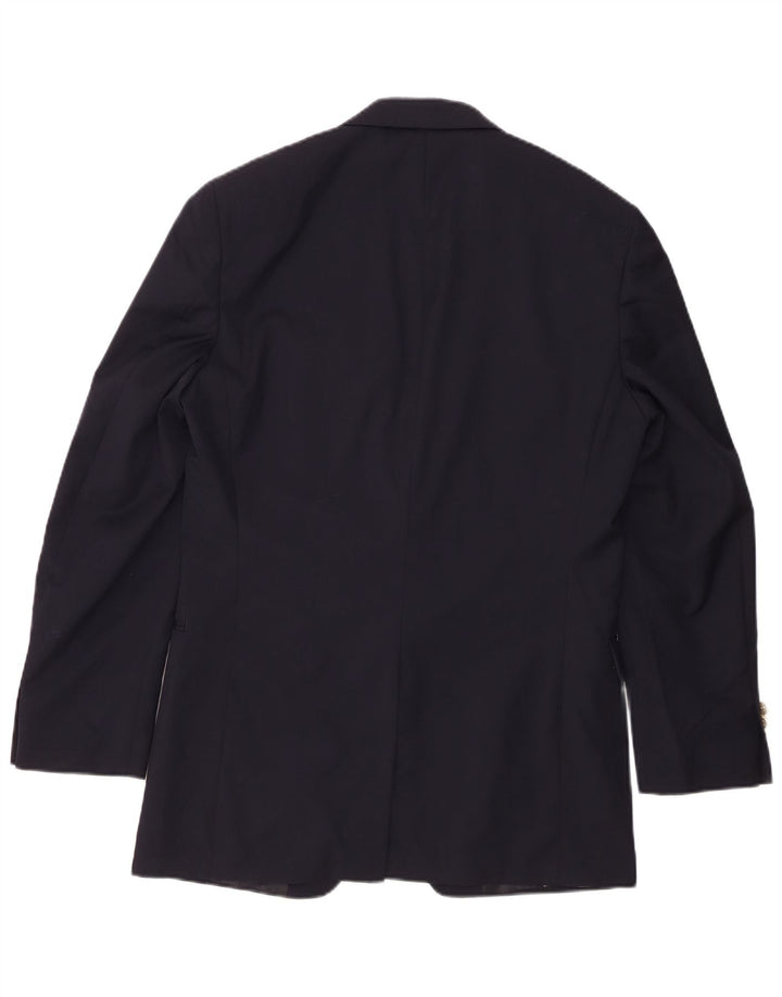 Chaps Veste blazer longue à 2 boutons pour homme UK 38 en laine bleu marine moyen