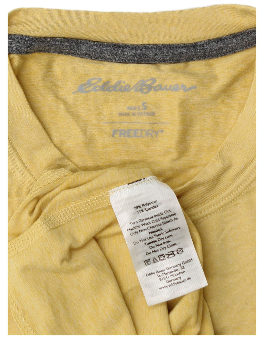 EDDIE BAUER Haut Homme Manches Longues Petit Jaune Polyester