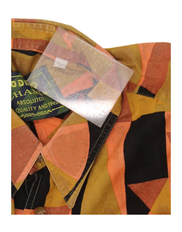 RODRIGO Chemise à Manches Courtes Homme Taille 41/42 Grand Géométrique Multicolore