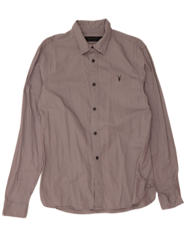 All Saints Chemise Homme Petit Gris Coton