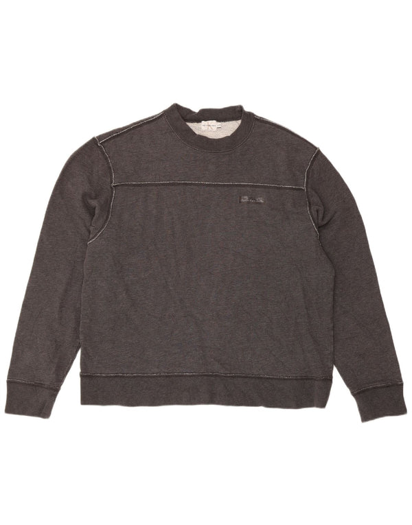 Calvin Klein Sweat-shirt coupe classique pour homme Gris Taille L