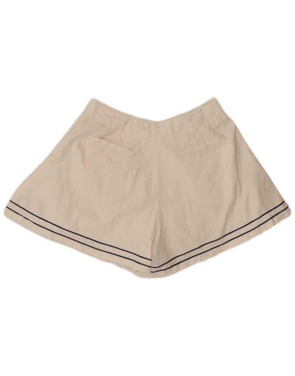 vintage Femmes Casual Shorts Moyen W28 Off White Cotton