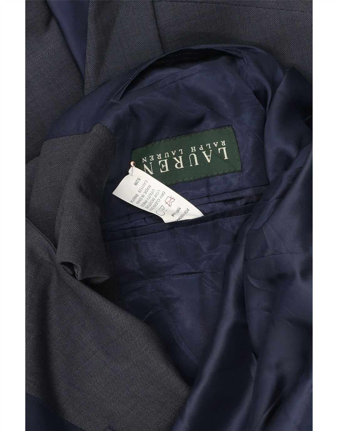 Ralph Lauren Veste blazer à 2 boutons pour homme IT 52 XL en laine bleu marine