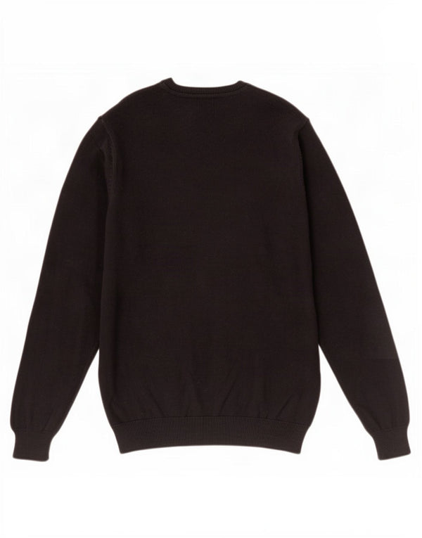 Marks & Spencer Pull coupe classique à col en V pour homme en coton noir moyen