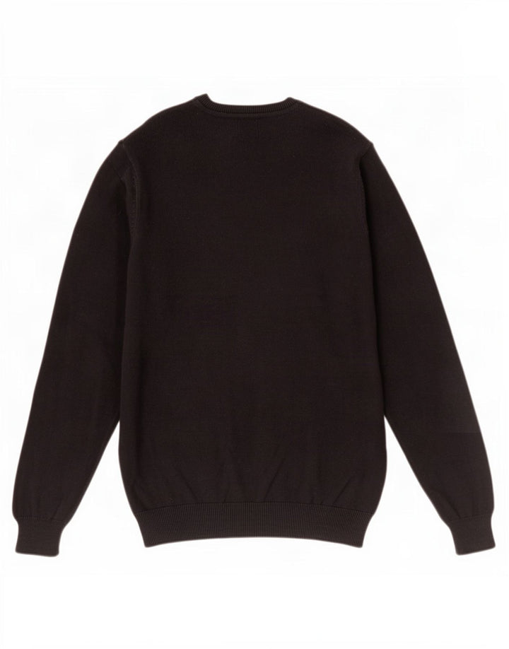 Marks & Spencer Pull coupe classique à col en V pour homme en coton noir moyen