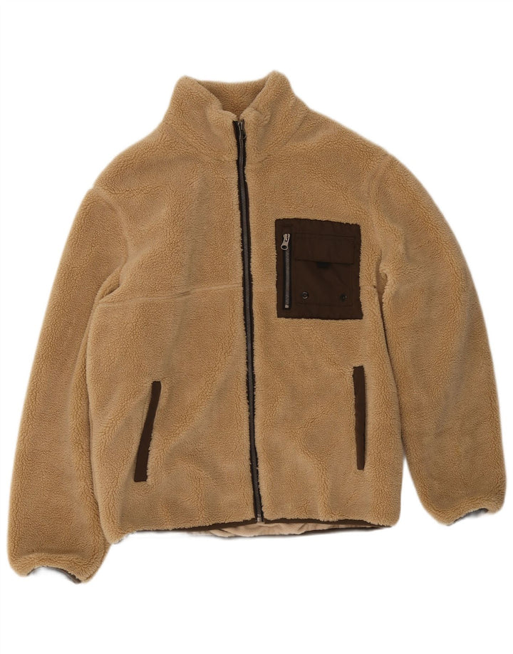 Zara Veste polaire homme UK 38 Polyester beige moyen