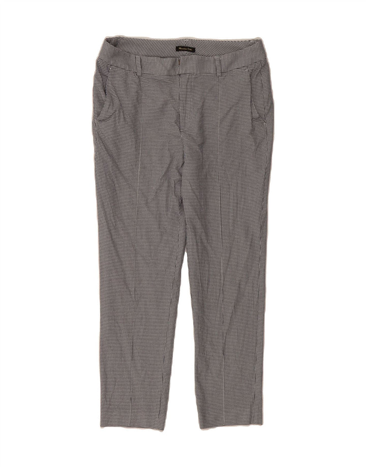 MASSIMO DUTTI Womens Chino Trousers US 4 Small W26 L25 Grey Houndstooth Vintage Massimo Dutti and Second-Hand Massimo Dutti from Messina Hembry 