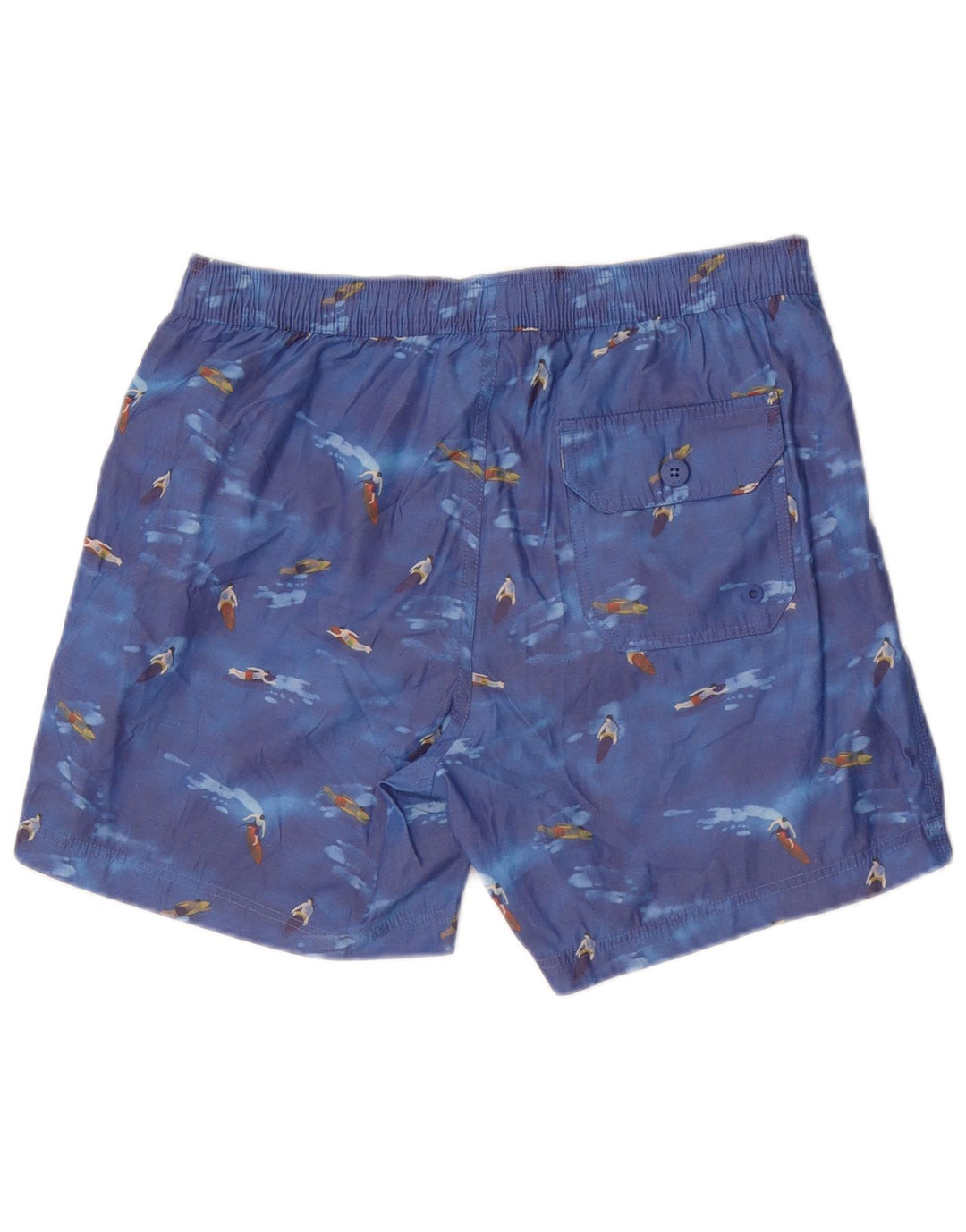 Fat Face Short de Bain Graphique Homme Bleu Moyen Polyester