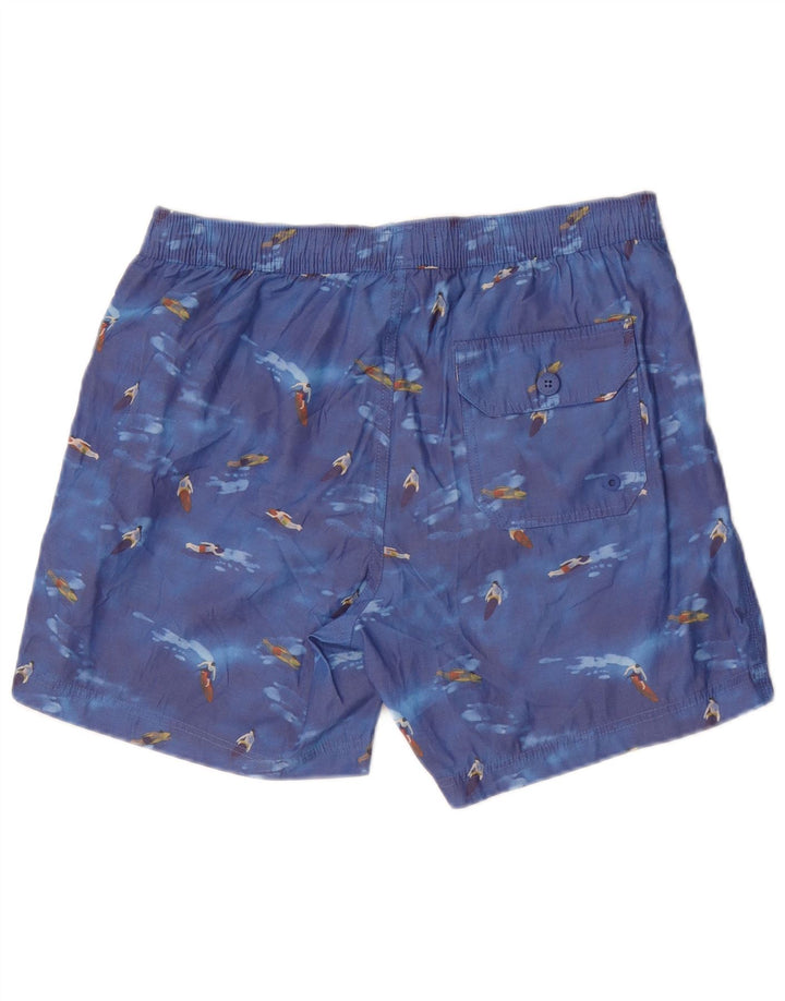 Fat Face Short de Bain Graphique Homme Bleu Moyen Polyester