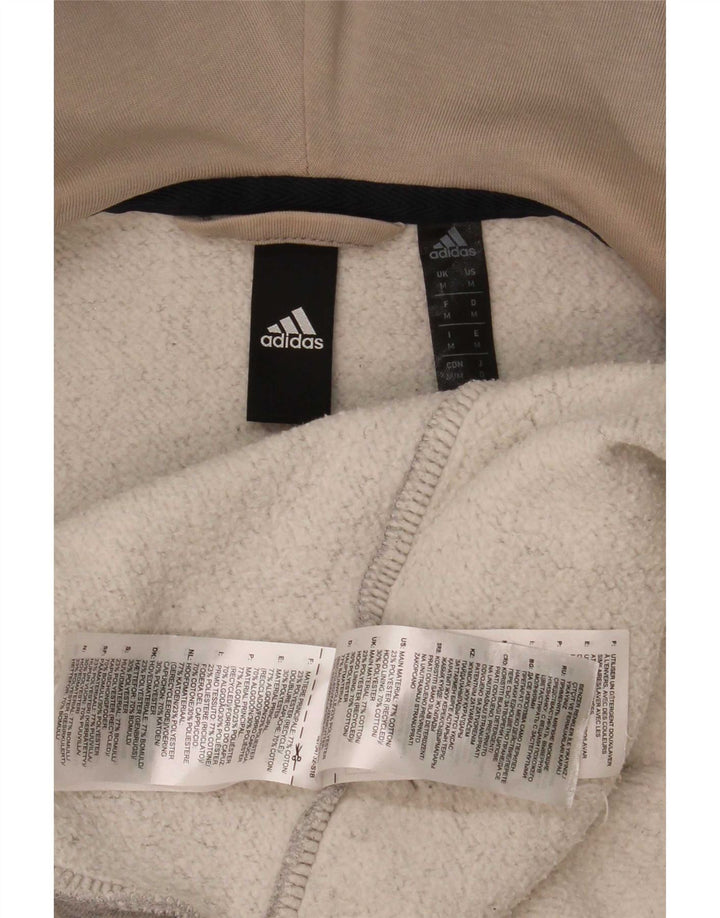 Adidas Pull à capuche zippé 3D Arc pour homme en coton gris moyen