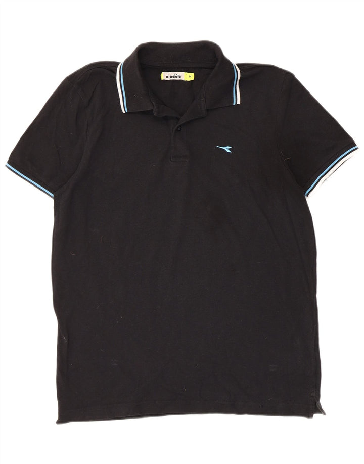 DIADORA Polo Homme Coton Noir Moyen