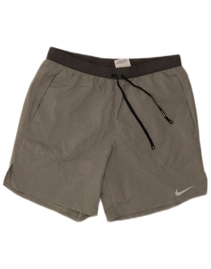 Nike Short de sport Dri Fit pour femme UK 10 Petit Gris Polyester