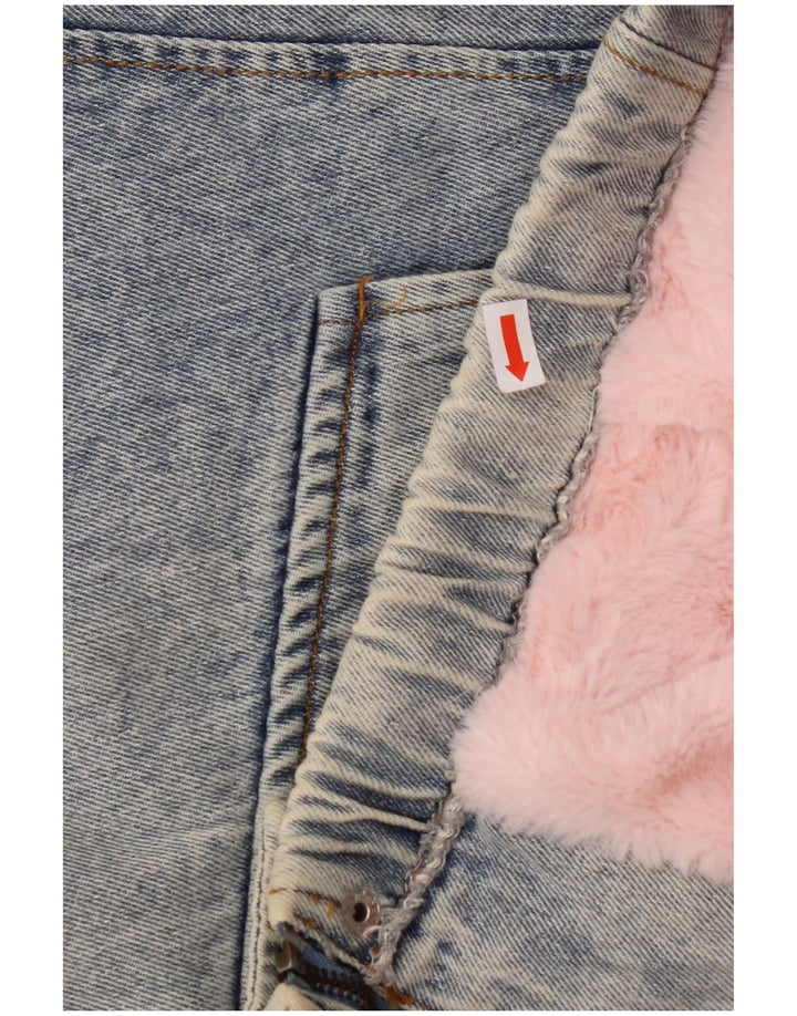 NOUVELLE COLLECTION Veste en jean surdimensionnée à manches 3/4 pour femme UK 10 Petit Bleu