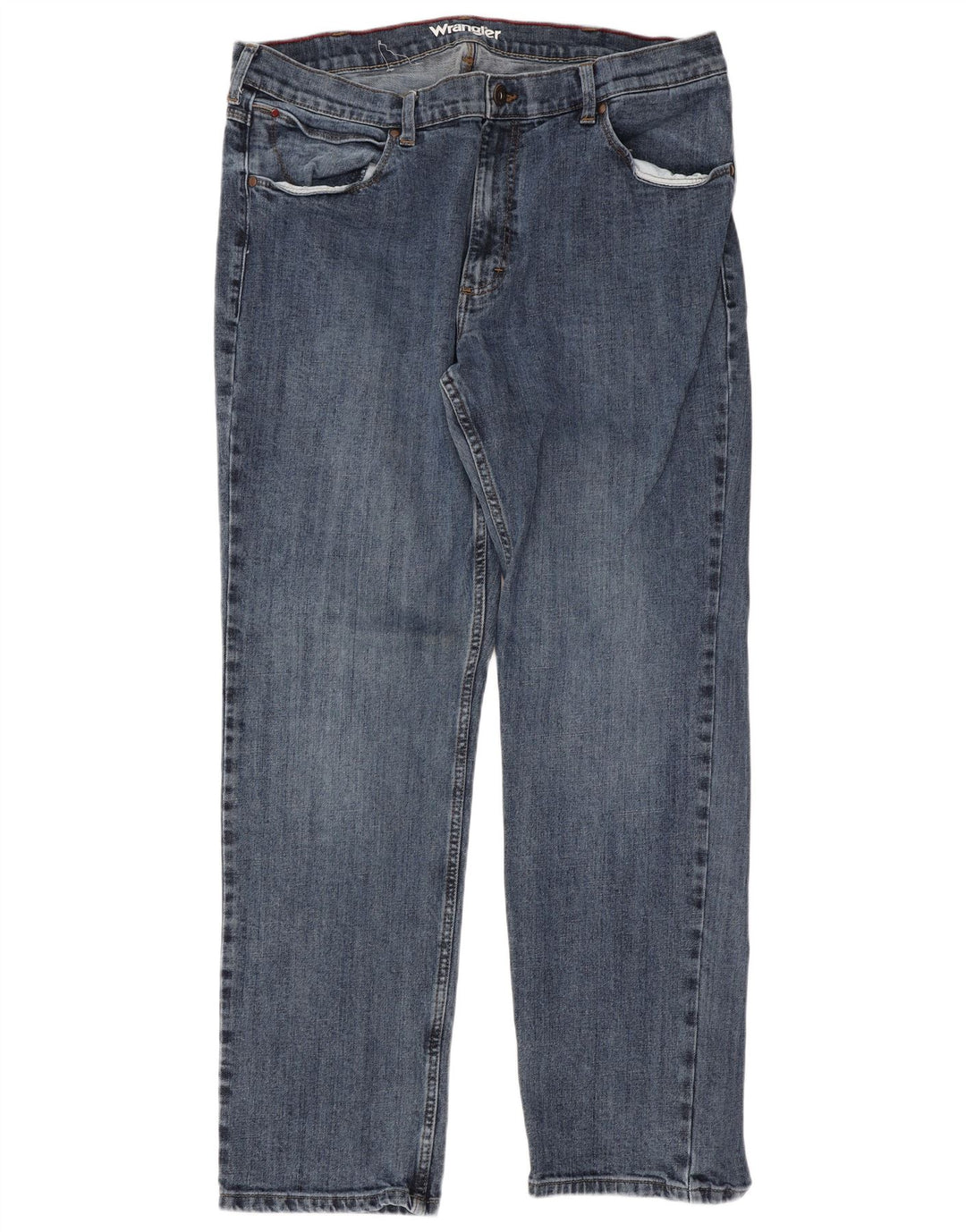 Wrangler Jean droit régulier pour homme W38 L32 en coton bleu