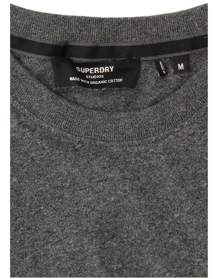 SUPERDRY T-Shirt Homme Gris Moyen Moucheté Coton
