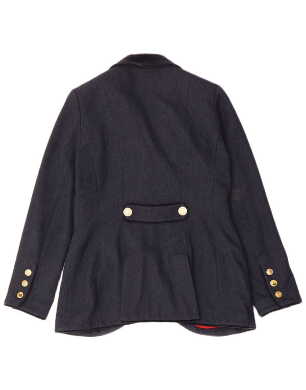 Joules Veste Blazer 3 Boutons Femme UK 14 Large Bleu Marine Laine