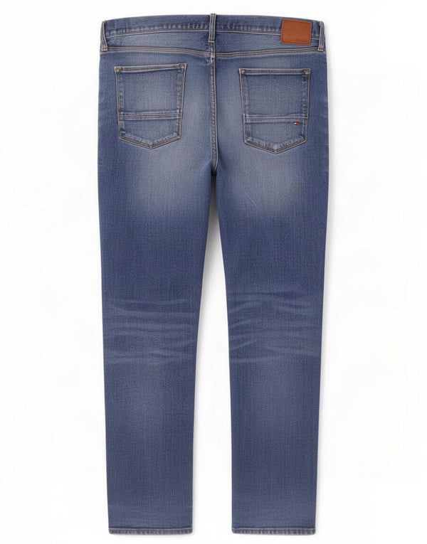 Tommy Hilfiger Jean droit Denton homme W38 L30 bleu coton