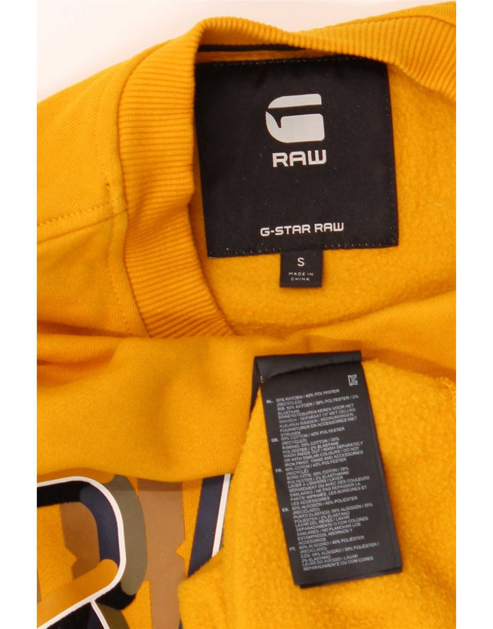 G-Star Homme Graphic Sweatshirt Jumper Petit Jaune Polyester